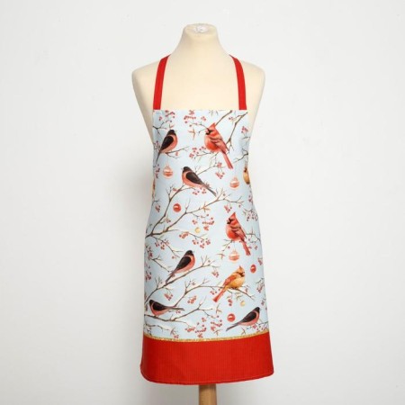 Apron "Ethel" Winter Birds 60x70cm, 100% cotton, sarzha 190 g/m2-3
