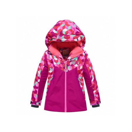 Ski costume for a girl, height 140 cm, raspberry color-1