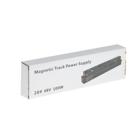 Power supply for magnetic track. systems, built -in, 48V, 2.1a, 100W, IP20, plastic, black. 93142-4