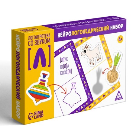 Neurologist -epedic set "Logogrotk with sound [l]", 36 chips, 3 fields, 4+-2