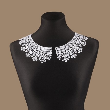 Collar sewing, guipyur, 23 × 7.5 cm, white color-5