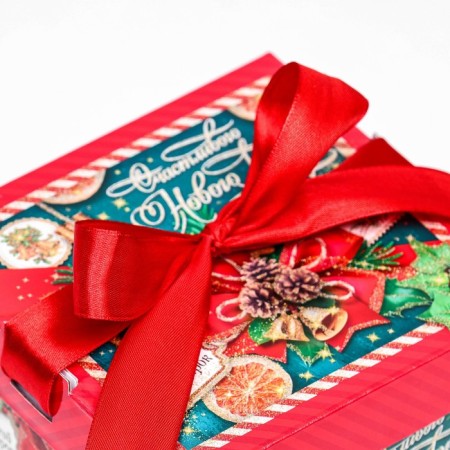 Gift Folding Box "Emerald Vintage" 12.5 x 12.5 x 12-3