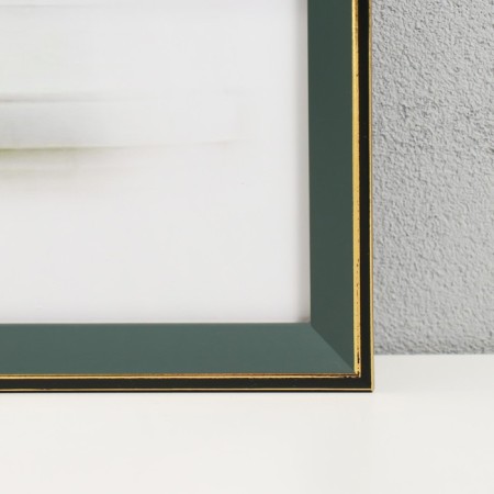 Photo frame plastic 30x40 cm "Green with gold frame" 32x42 cm-1