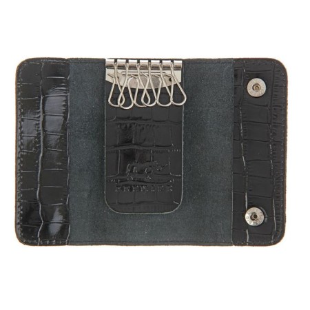 Key on the button, 6 carbines, crocodile, black color-1