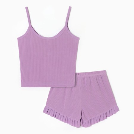 Female pajamas (top/shorts), lilac color, size 44-7