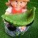 Garden figure "Girl on a stone with a sheet" 48x29cm