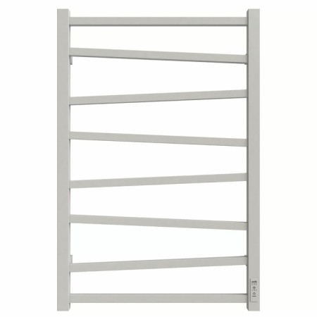 Electric heated towel rail Grois Zigzag, 500x800 mm, 8 crossbars, lower rights, white