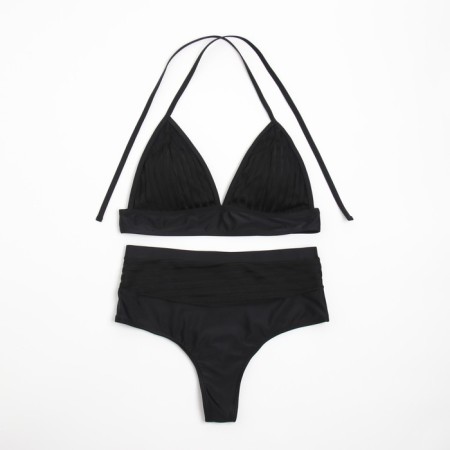 Women's swimsuit "Sport" Separate minku Black color, size 48-5