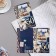 Postcard "Happy anniversary! 50" Congrev, embossing, blue background, car, 25x19.4 cm