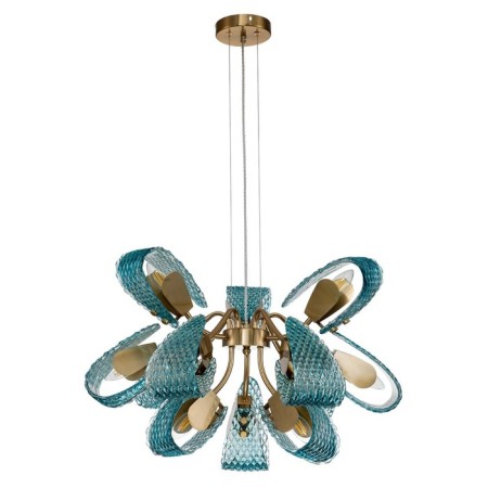 Suspended indigo lamp, 11033/12p blue. 12x40W, E14, 680x680x435/1500 mm, blue color-1