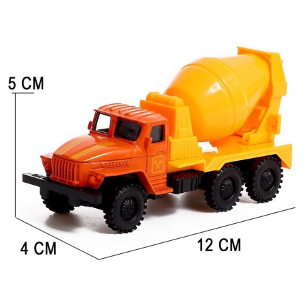 Metal truck "Ural" Concrete ", inertia, scale 1:43-1