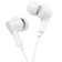 Hoco M102 headphones, wired, vacuum, microphone, 1.2 m, white