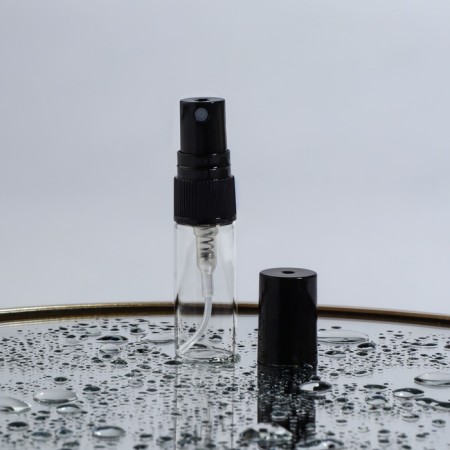 A bottle for storage, with a sprayer, 3 ml, packing - 5 pcs, black color-1