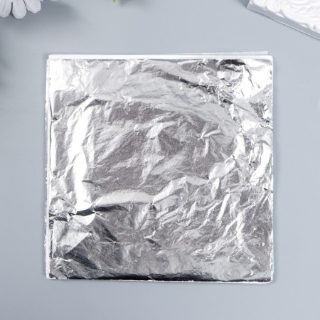 Potal for decorating a set of 50 sheets "silver" 14x14 cm in a package-1