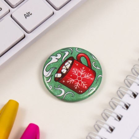 New Year of the setting icon d = 35 mm "circle" 6.5x6.5 cm-3