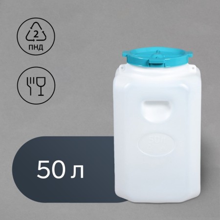 Food barrel, 50 l, neck 21.5 cm, with a lid