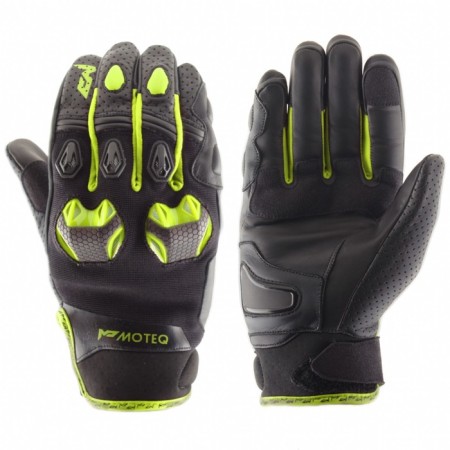Leather gloves stinger, size S, fluorescent yellow