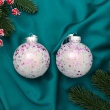 Set of balls plastic D-8 cm, 2 pcs 