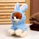 Soft toy "Dog", in a hare costume, 18 cm, blue color