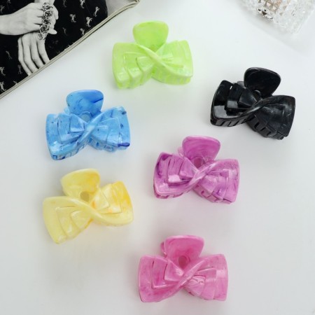 Hair crab "Yunia" bow, 8.5 cm, mix-1
