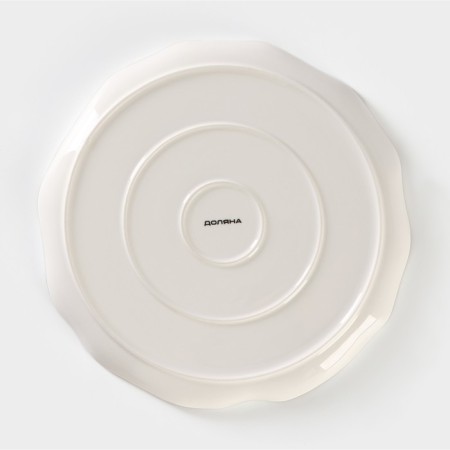 Porcelain dinner lunch shade "Milky Way", D = 25 cm, turquoise color-3