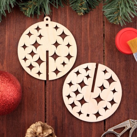Wooden toy on the tree "Sparks", ball, diameter 8 cm-1