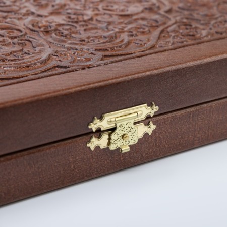 Carved backgammon "eastern", from an array of Buk, Patina 35 x 45 cm-4