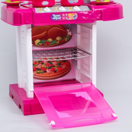 Game set "Fashionable kitchen", Winx, in a suitcase, with accessories, light, sound, height 65.5 cm-3