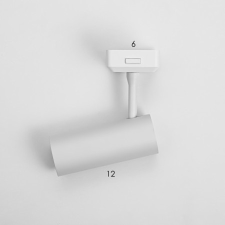 SLIM SLIM SLIM "cylinder" LED 12W 3000K-6000K 48V CRI90 White 4.5x11.3x13.4cm-12
