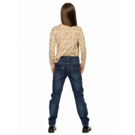Pants for girls, height 140 cm, dark blue color-3