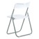 Folding chair on a metal frame, white