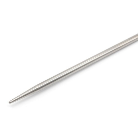 The knitting needles are circular, metal, 80 cm/3.5 mm-1