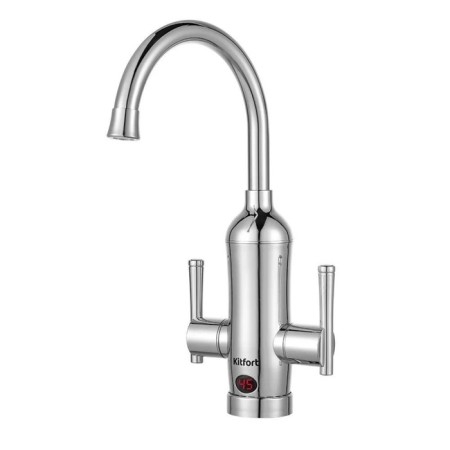KitFort KT-4030 water heater, flowing, 3300 watts, 6 l/min, silver