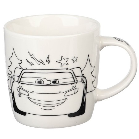 Set of mug for coloring with a Christmas tree, 300 ml "lightning Makuin and master", cars-4