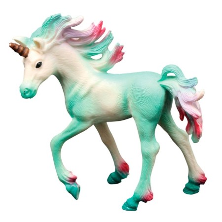 Figure "World of Fantasy: Green Foal-Snowthrough with a Color mane"
