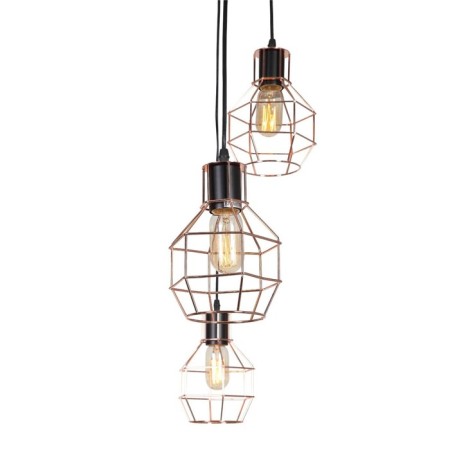 Suspended EVOLUCE lamp. SL192.303.08. RETE. 8x60 watts, e27, 16 cm, black color-1