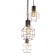 Suspended EVOLUCE lamp. SL192.303.08. RETE. 8x60 watts, e27, 16 cm, black color