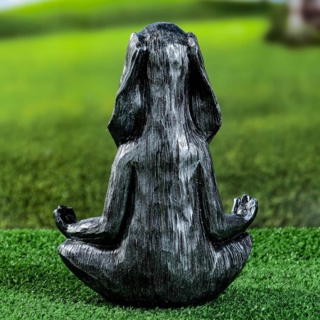 Figure "Hare Yoga" 26x19x11sm, silver-9