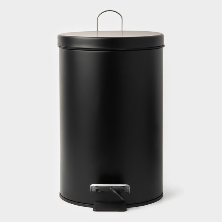 Garbage bucket with pedal Stolz Stölz, 12 l, stainless steel, black color-4