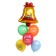 Bouquet from the balls "Bell September 1", Mix, latex, foil, set 6 pcs.