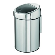 Garbage bucket Brabantia Touch Bin, Soft Touch system, polished steel color, 3 liters