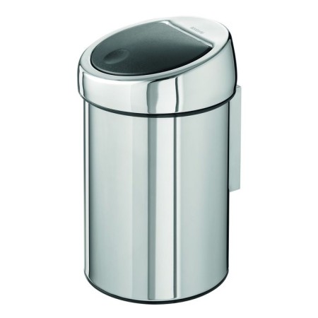 Garbage bucket Brabantia Touch Bin, Soft Touch system, polished steel color, 3 liters
