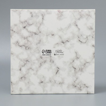 Box for 8 sweets and chocolate with cells, confectionery packaging, “marble” 18 x 18 x 4 cm-4