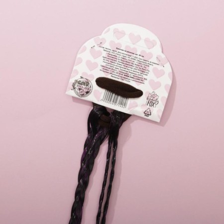Hair elastic bands, children's, colored braids "Oblame", D = 4 cm.-3