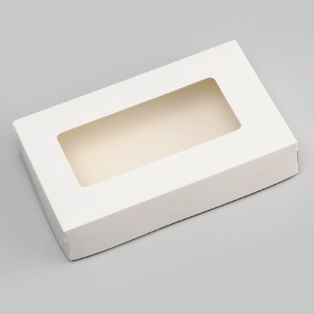 Container for removal, with a window, white, 20 x 12 x 4 cm-2