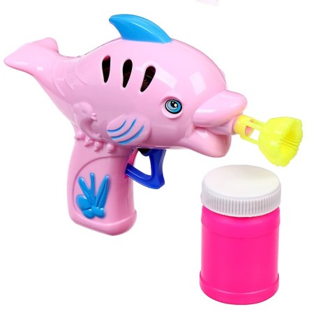Pistol Generator Pistol “Violet Fish”, in the set of soap solution, 50 ml, mix-1