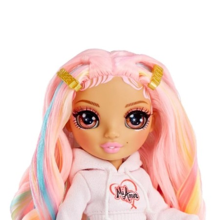 KIA Hart doll, with accessories, 24 cm, Rainbow Junior High, Pink-3