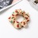 Hair gum "Orbit" Flowers Summer, 10 cm, red-beige
