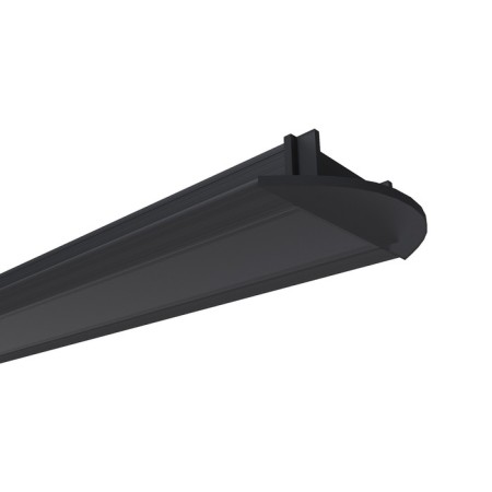 Aluminum profile Apeyron, 22x6 mm, built -in, 2 m, black distorter, accessories-3