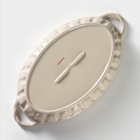 Baking a baking form of heat -resistant ceramics of the Massimo, 39.5 × 21.2 cm, beige color-3